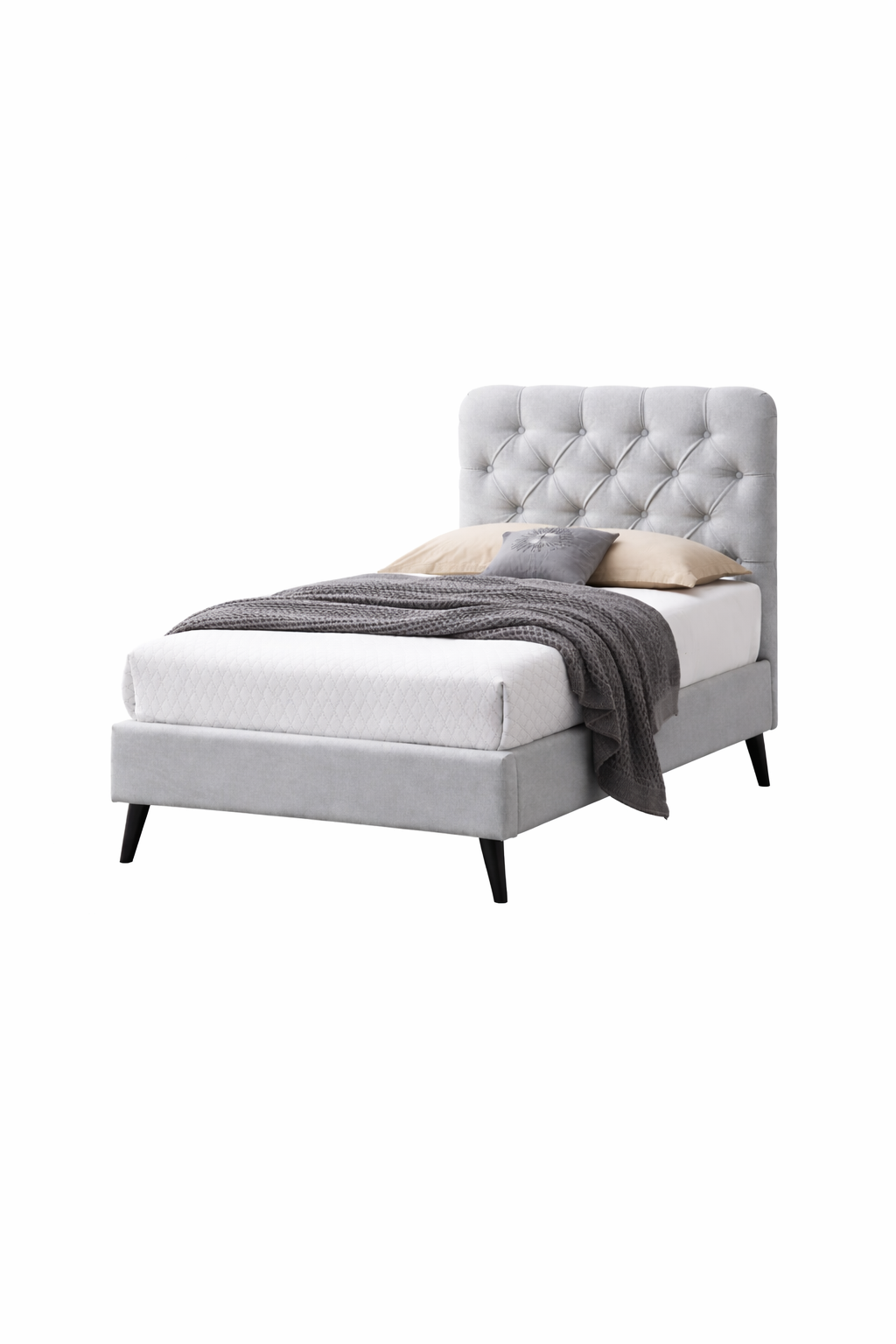 Pene Bed Single - Light Grey