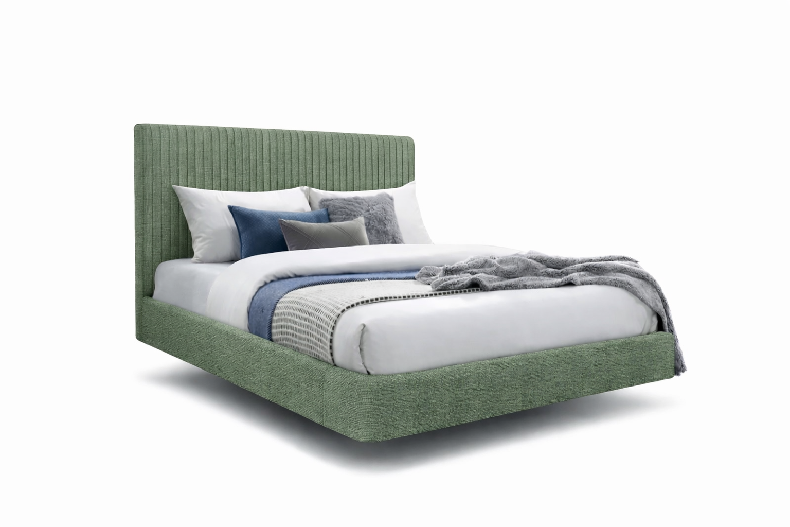 Valerie  Bed Double - Sage Green