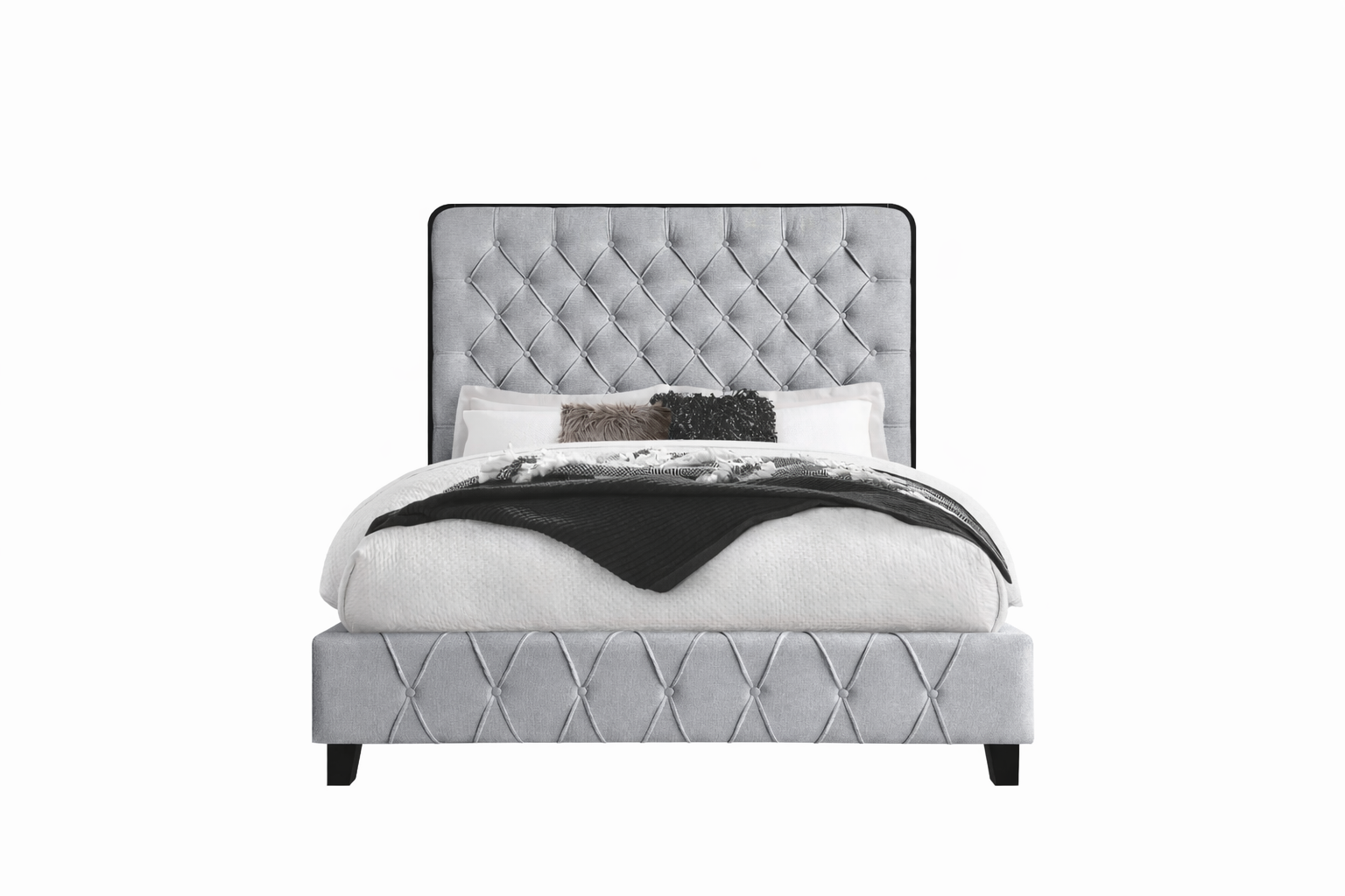 Kyden  Bed Super King- Grey Fabric