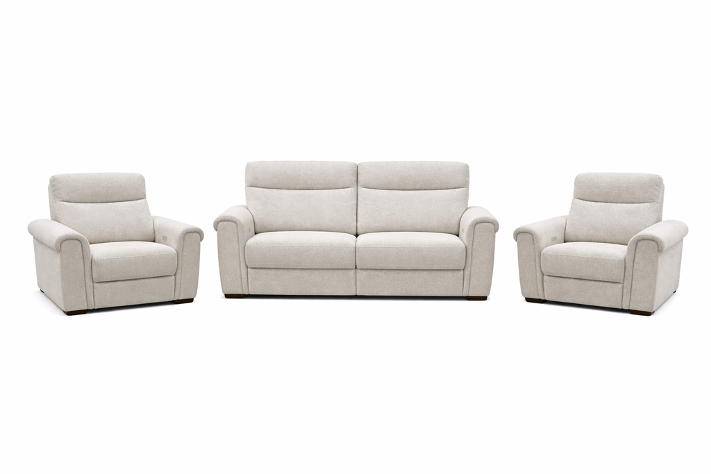 Madison 3 + 1 + 1 Power Sofa Range - Pebble