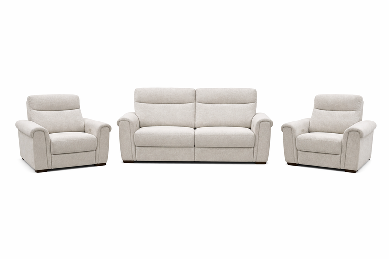 Madison 3 + 1 + 1 Power Sofa Range - Pebble