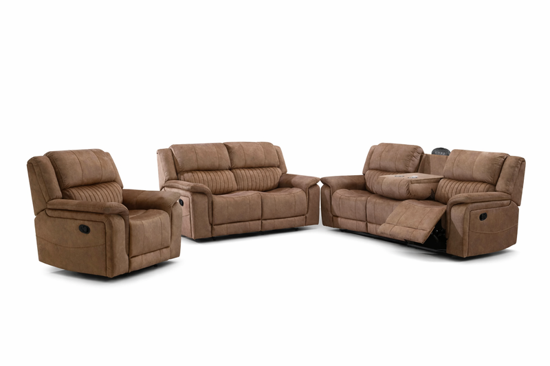Alaska Manual 3 + 2 + 1  - Light Brown Suede Fabric