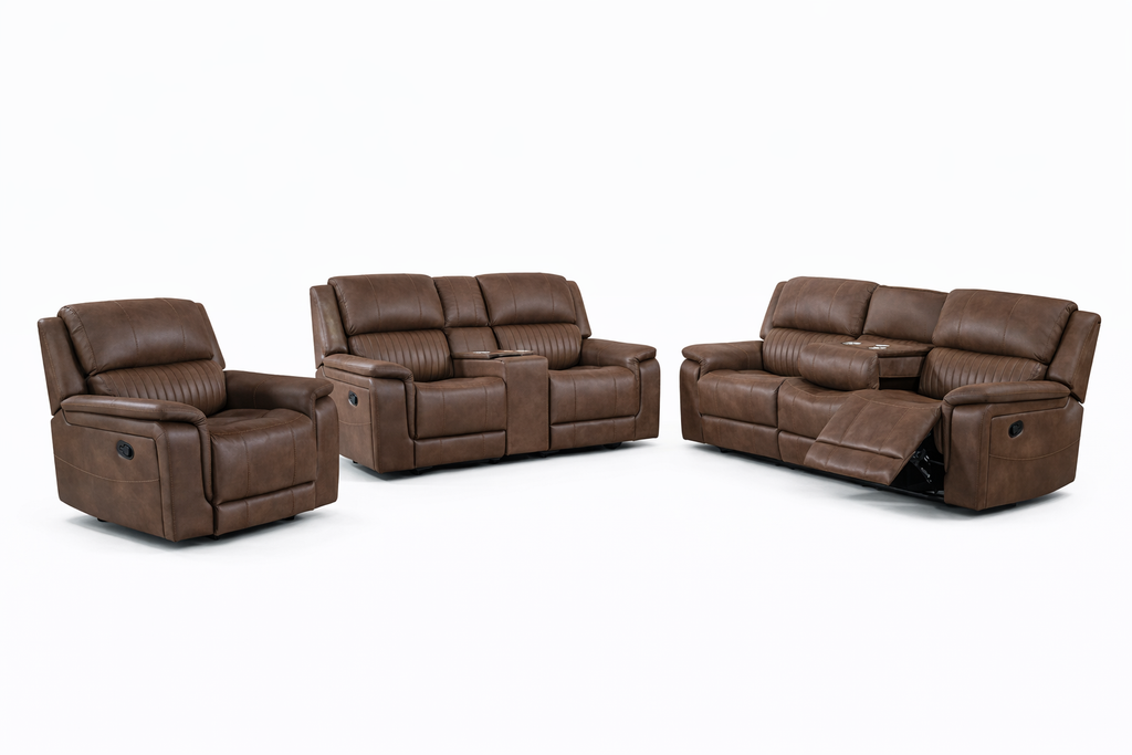 Alaska Manual 3 + 2 + 1  - Dark Brown Suede Fabric