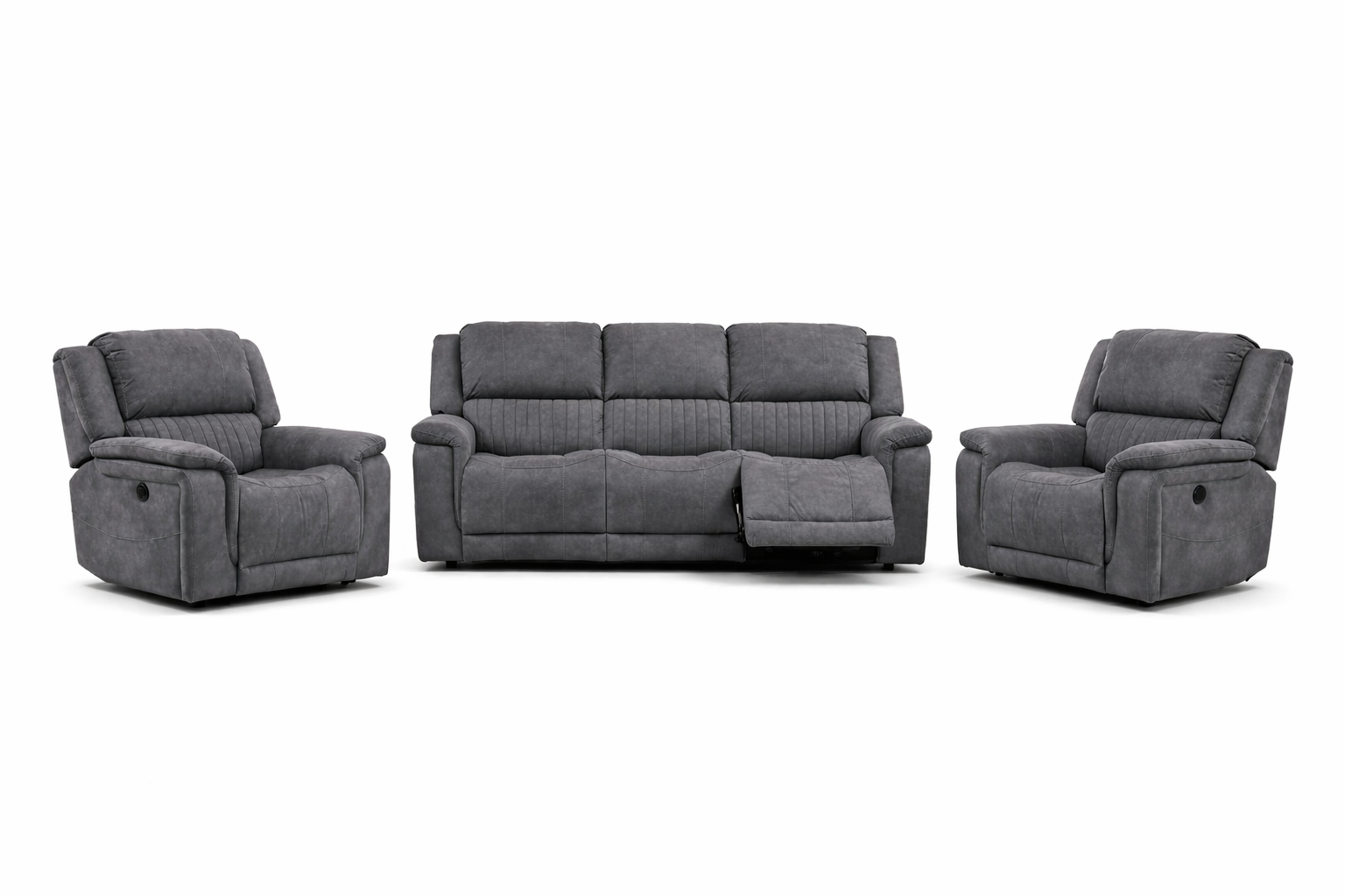 Alaska Manual 3 + 1 + 1  - Light Grey Fabric