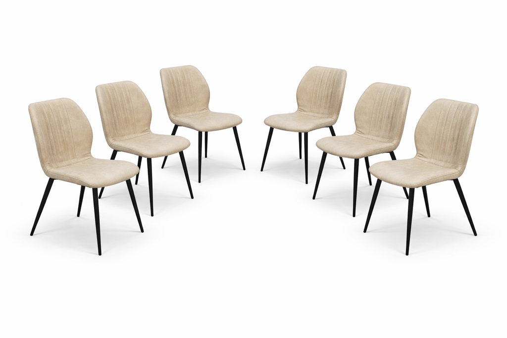 Lyra Set of 6 - Taupe PU