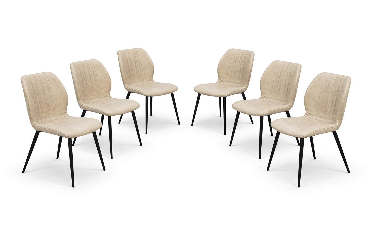 Lyra Set of 6 - Taupe PU