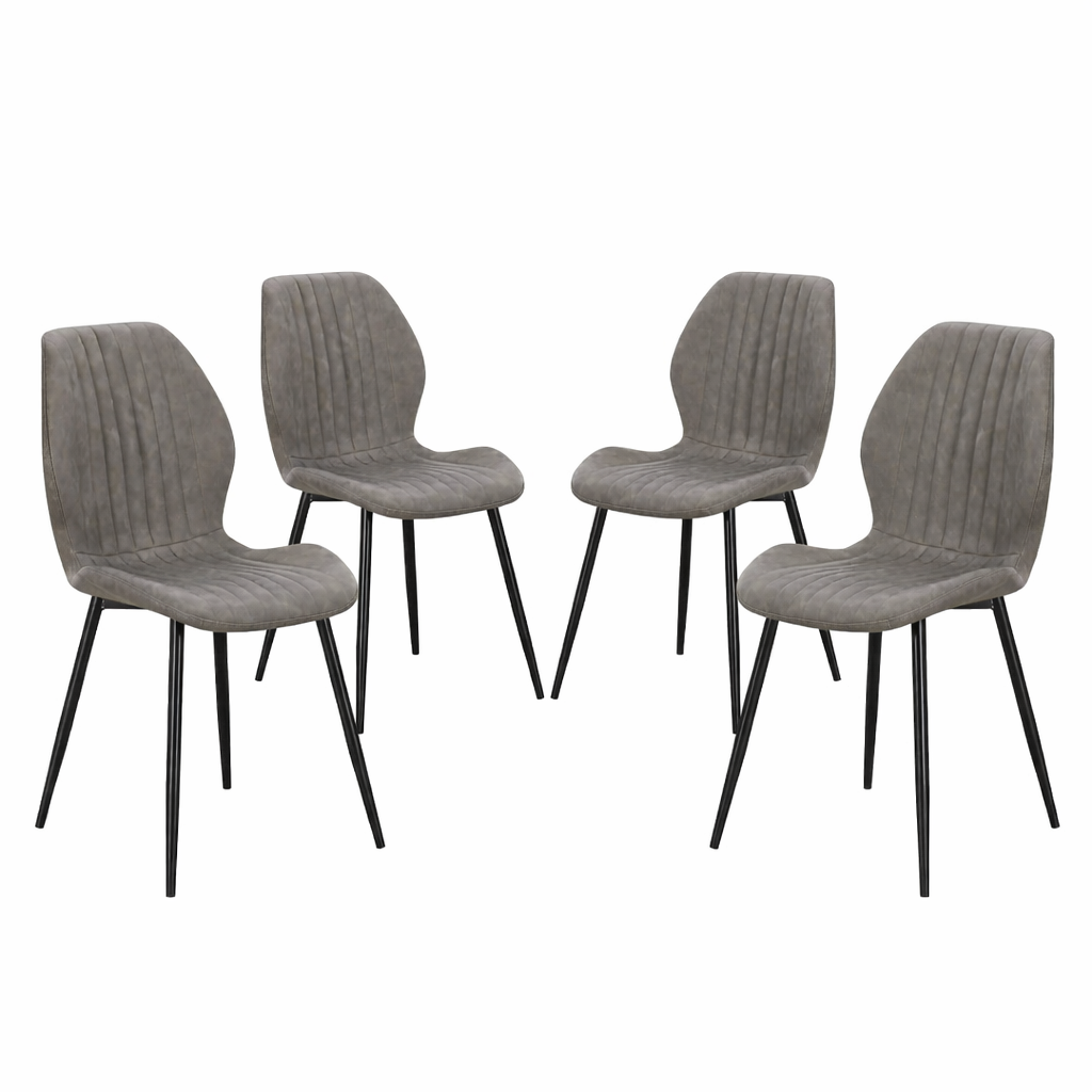 Lyra Set of 4 - PU Grey