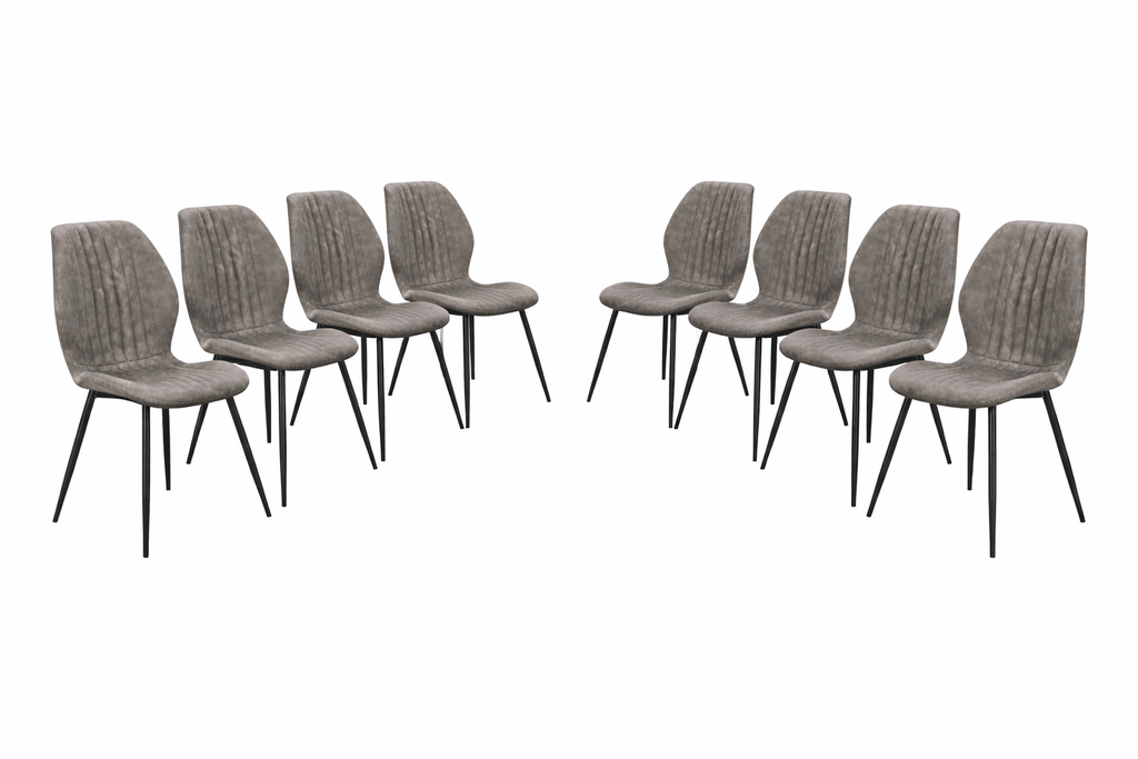 Lyra Set of 8 - PU Grey