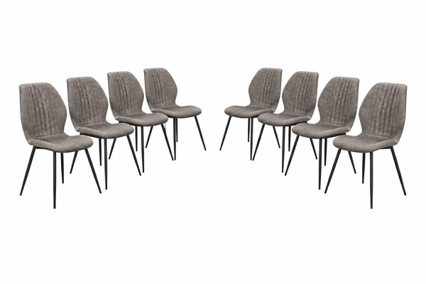 Lyra Set of 8 - PU Grey