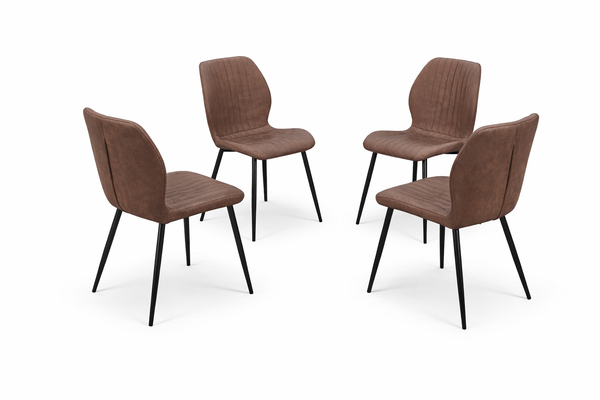 Lyra Set of 4  - PU Brown