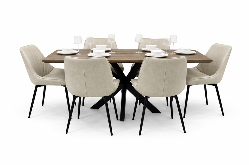  6 Tilly Chairs Taupe PU