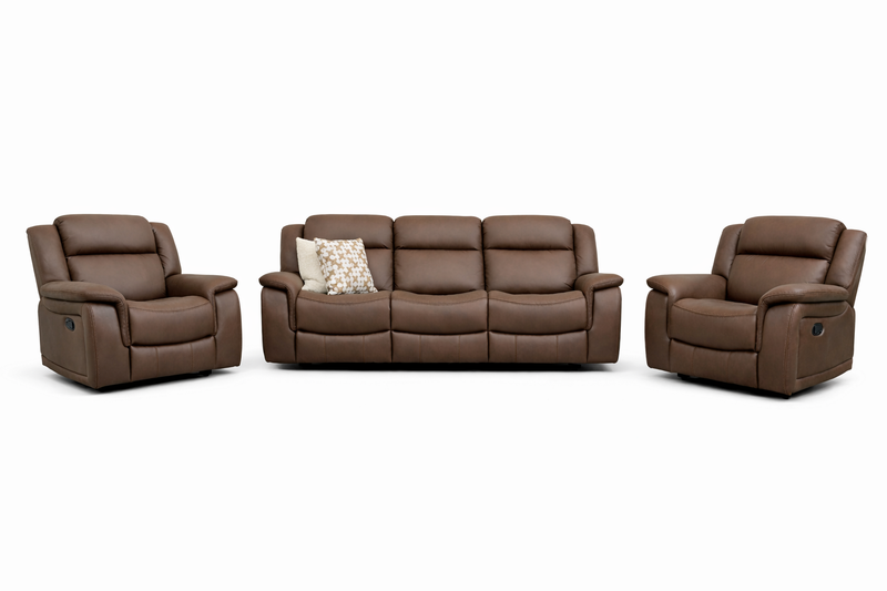 Denver 3 + 1 + 1 -  Brown Microfiber fabric