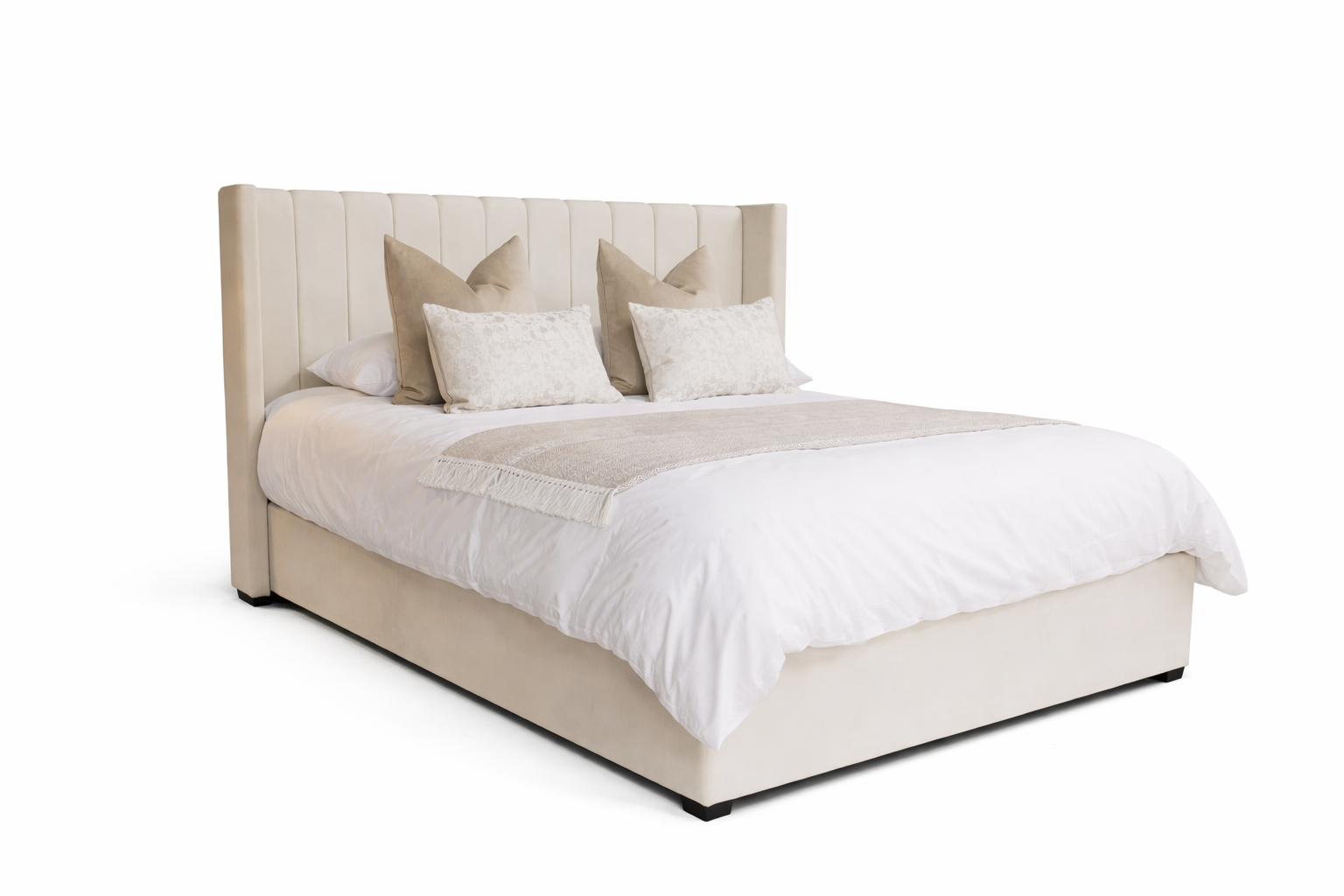 Kildare Bed Super King - Cream Velvet