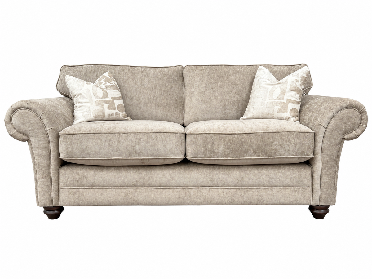 Connie 3 Seater Sofa – Made in the UK - Derent Truffle