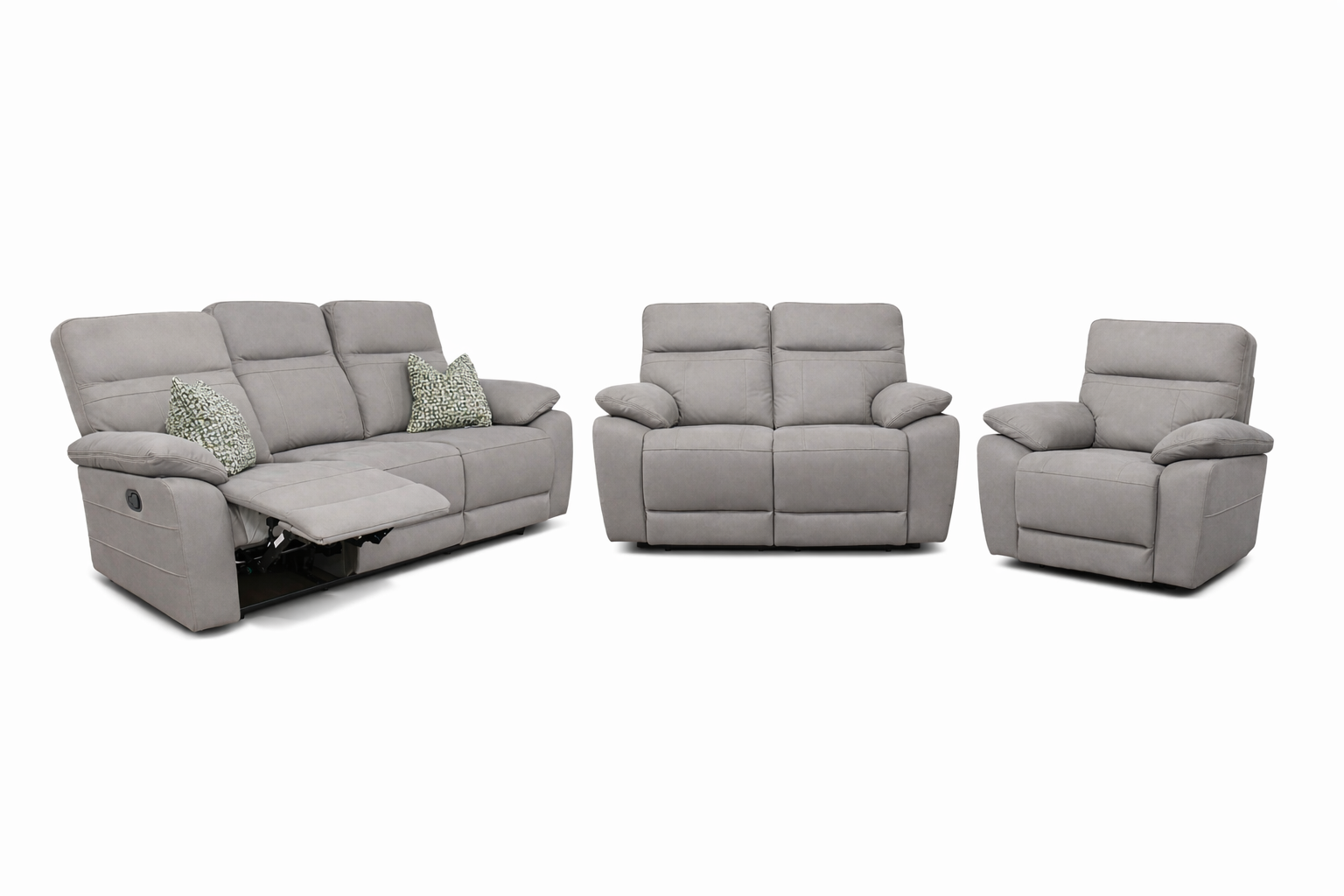 Jude 3 + 2 + 1 - Stone Microfiber fabric