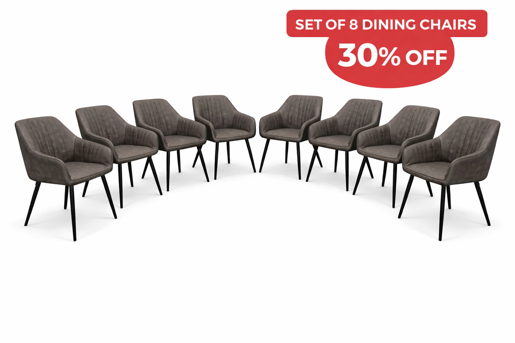 EZ chair set of 8 gray color