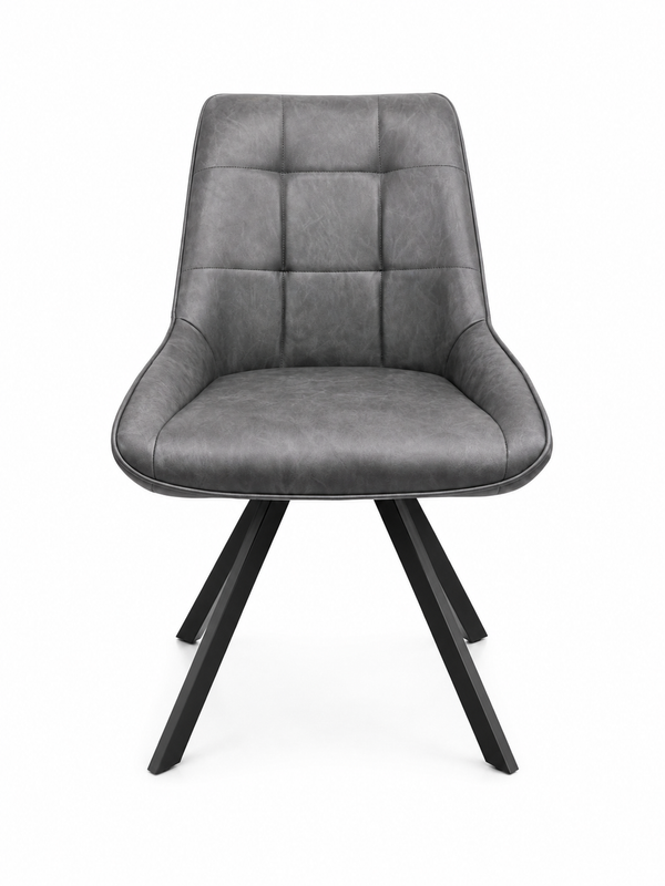 Pedro Dining Chair - Charcoal Grey PU