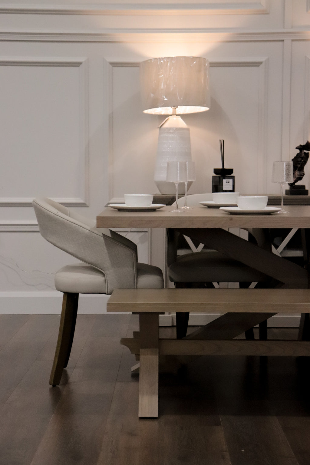 Parnell 2m Starburst + Bench + 4 Willow Chairs