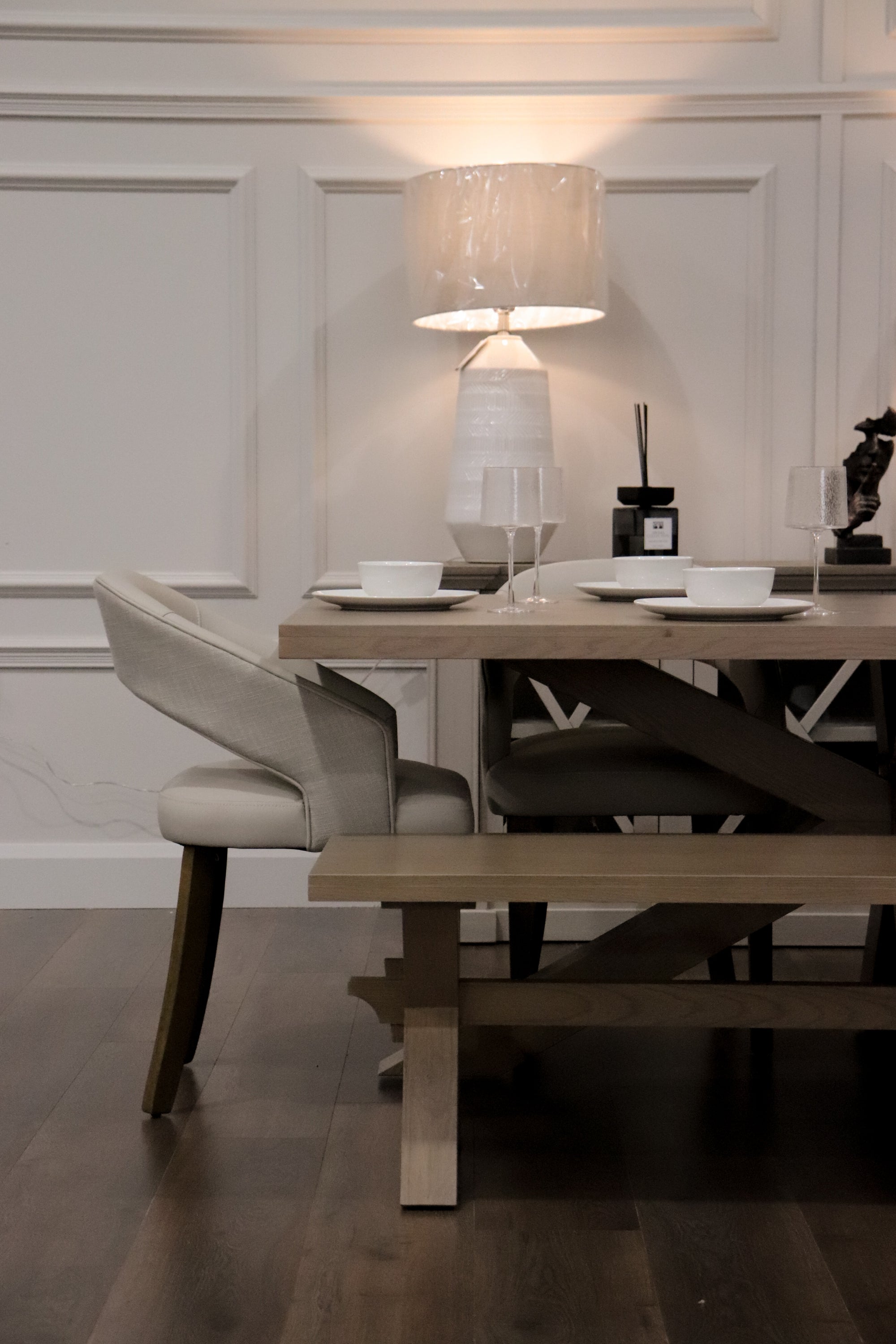 Parnell 2m Starburst + Bench + 4 Willow Chairs