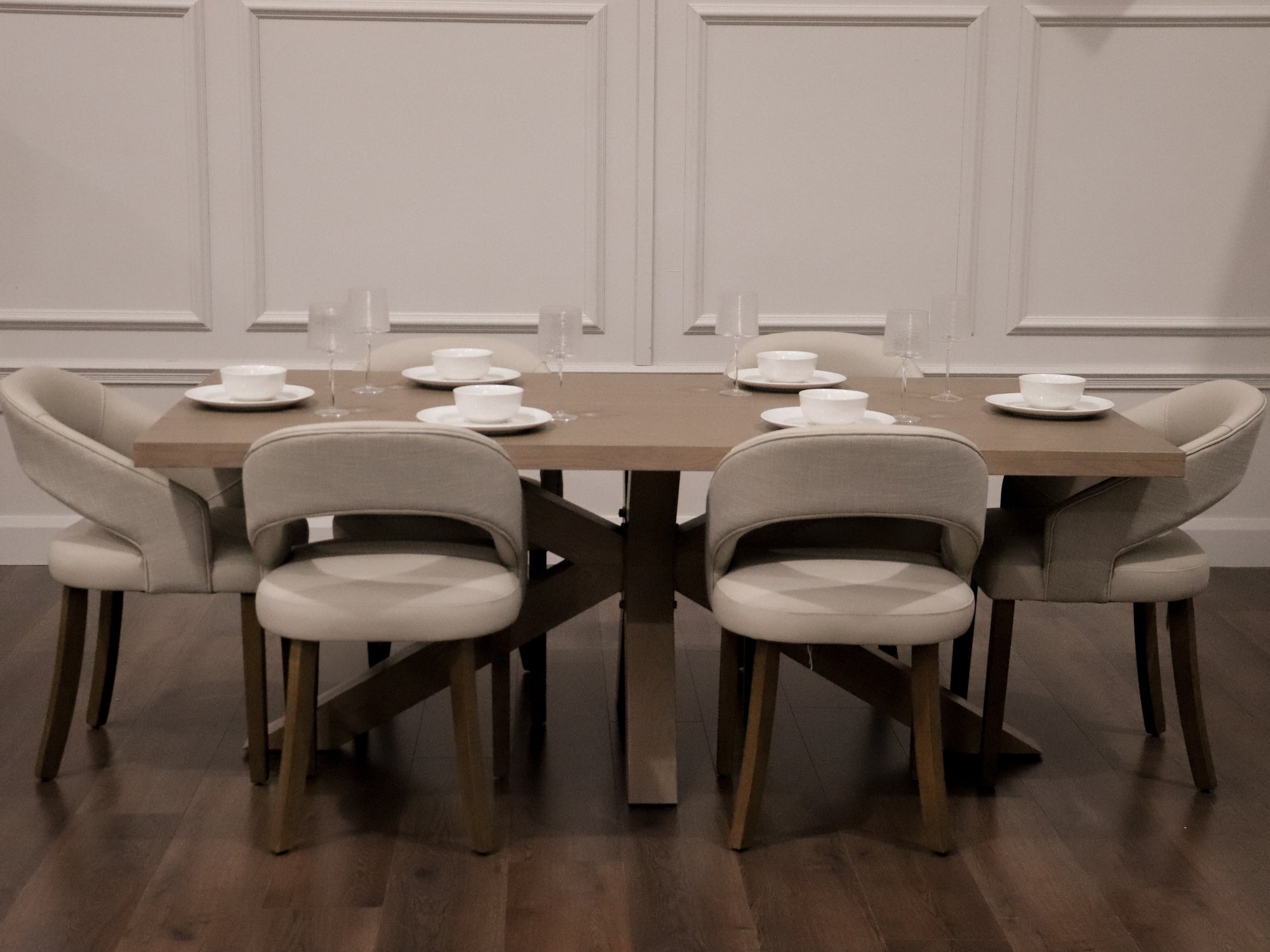 Parnell 2m Starburst + 6 Willow Chairs