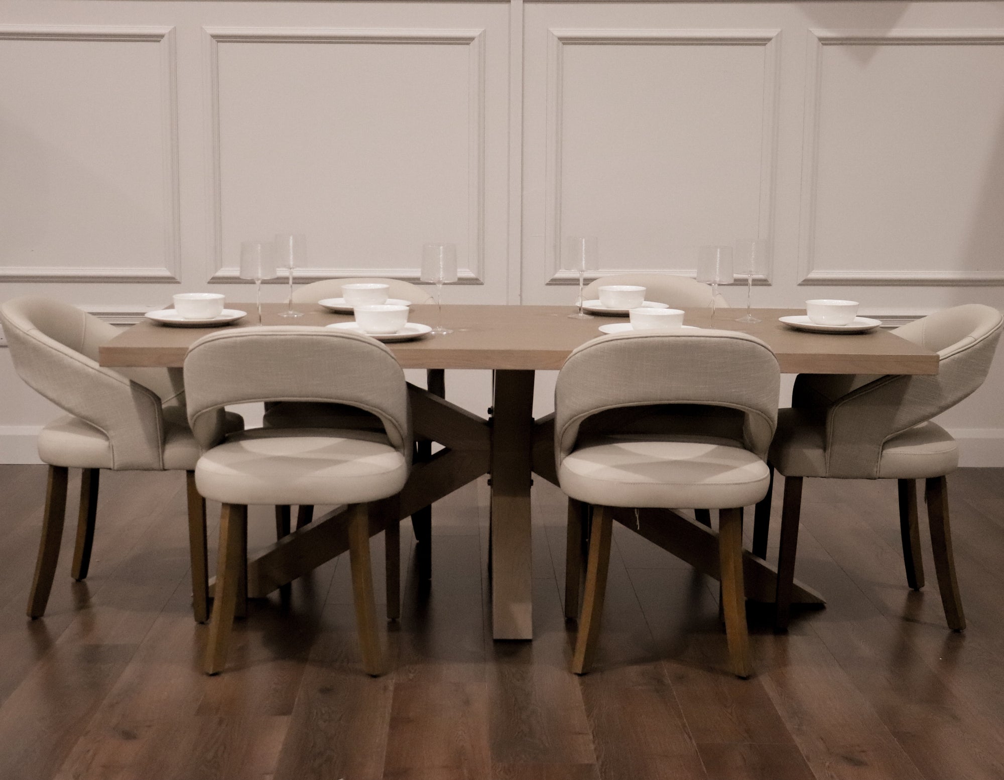 Parnell 2m Starburst + 6 Willow Chairs