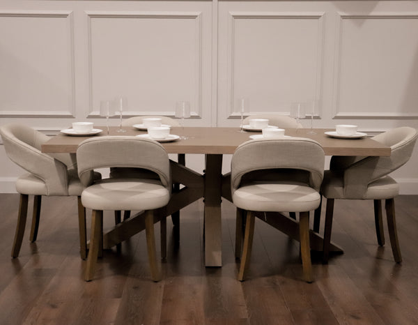Parnell 2m Starburst + 6 Willow Chairs