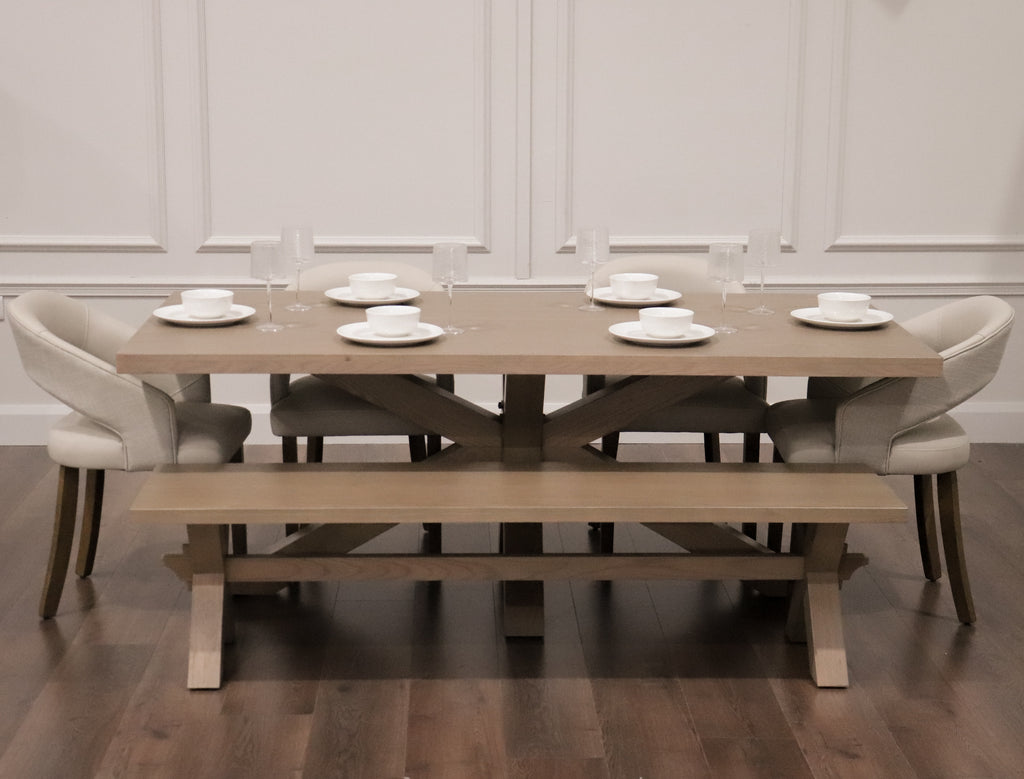 Parnell 2m Starburst + Bench + 4 Willow Chairs