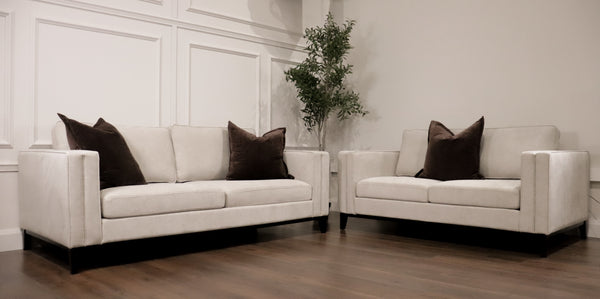 Savannah 3 Seater - Light Grey Fabric