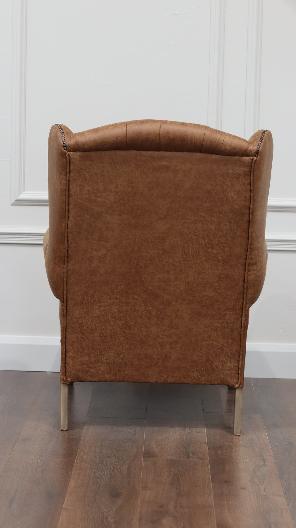 Made To Order Queen Anne Chair Tan Suede