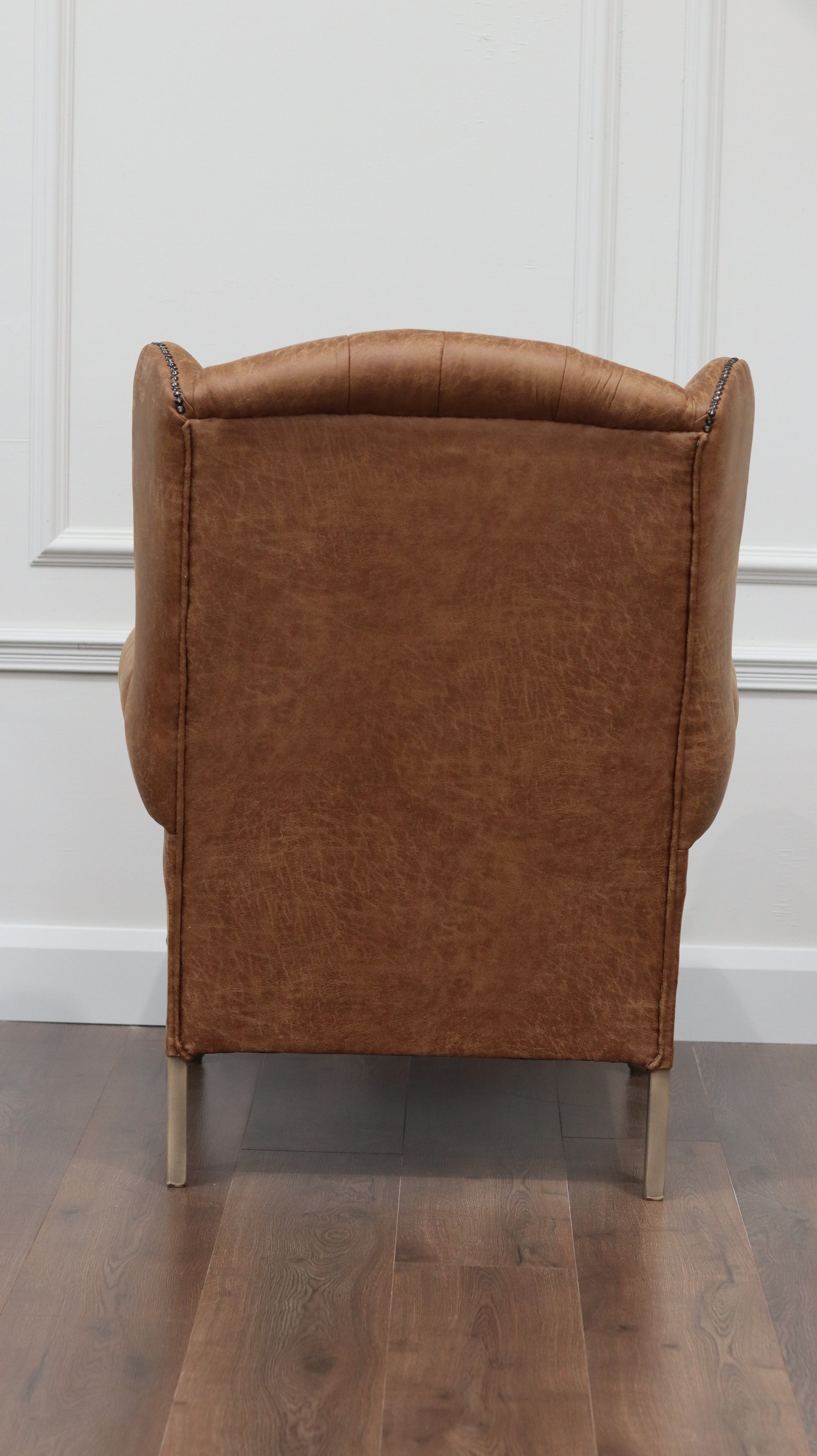 Made To Order Queen Anne Chair Tan Suede