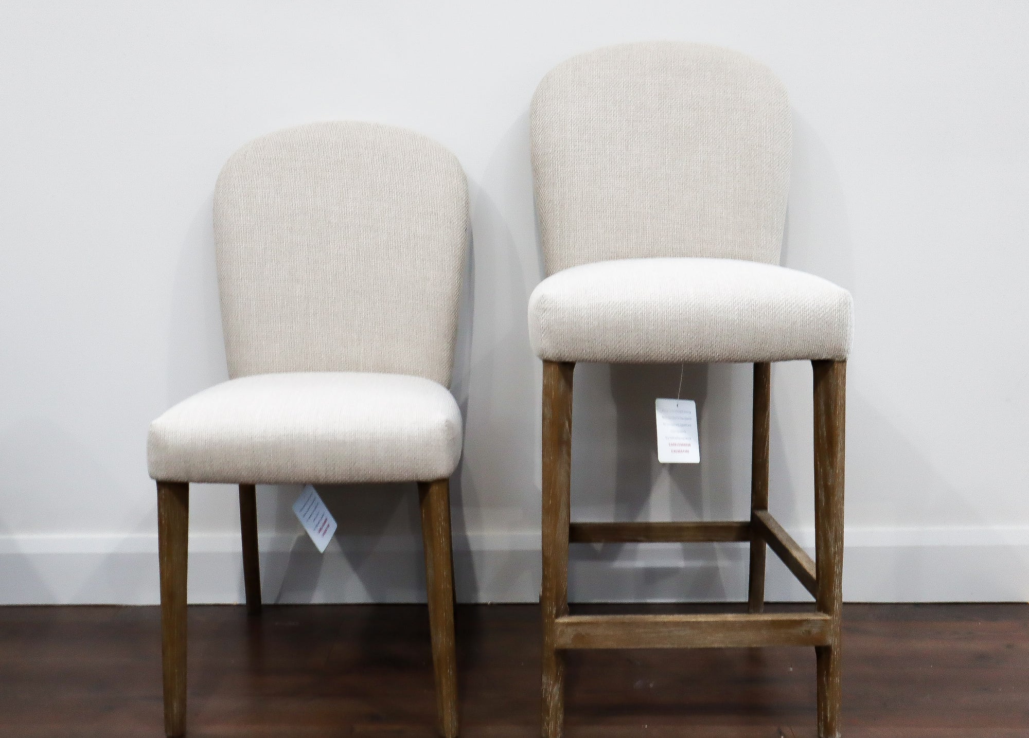 Jenny Bar Stool - Oatmeal Linen Fabric