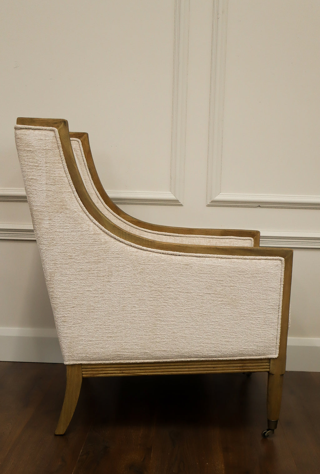 Accent Chair + Footstool - Oatmeal Linen