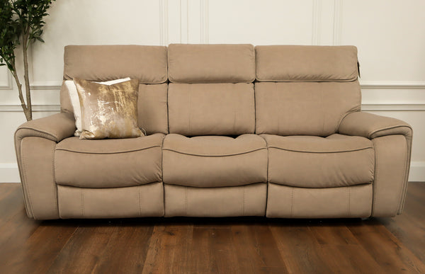 Scarlet Power 3 Seater  - Taupe Microfibre Fabric