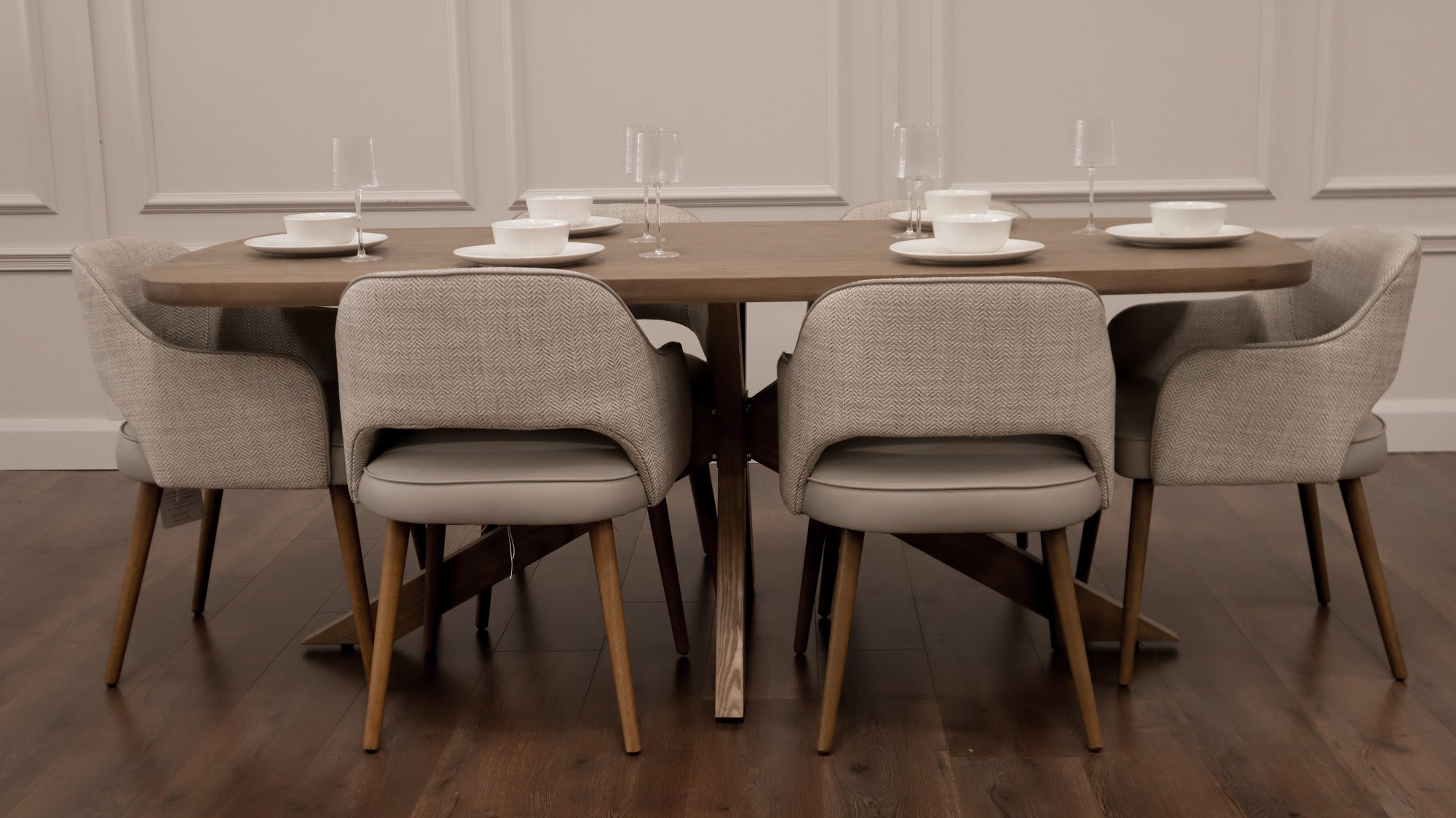 Ashley 2.1m Table + 6 Pisa Chairs