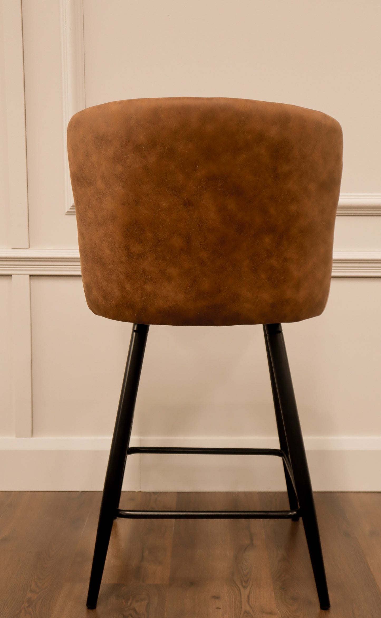 Diamond Bar Stool - Tan Suede