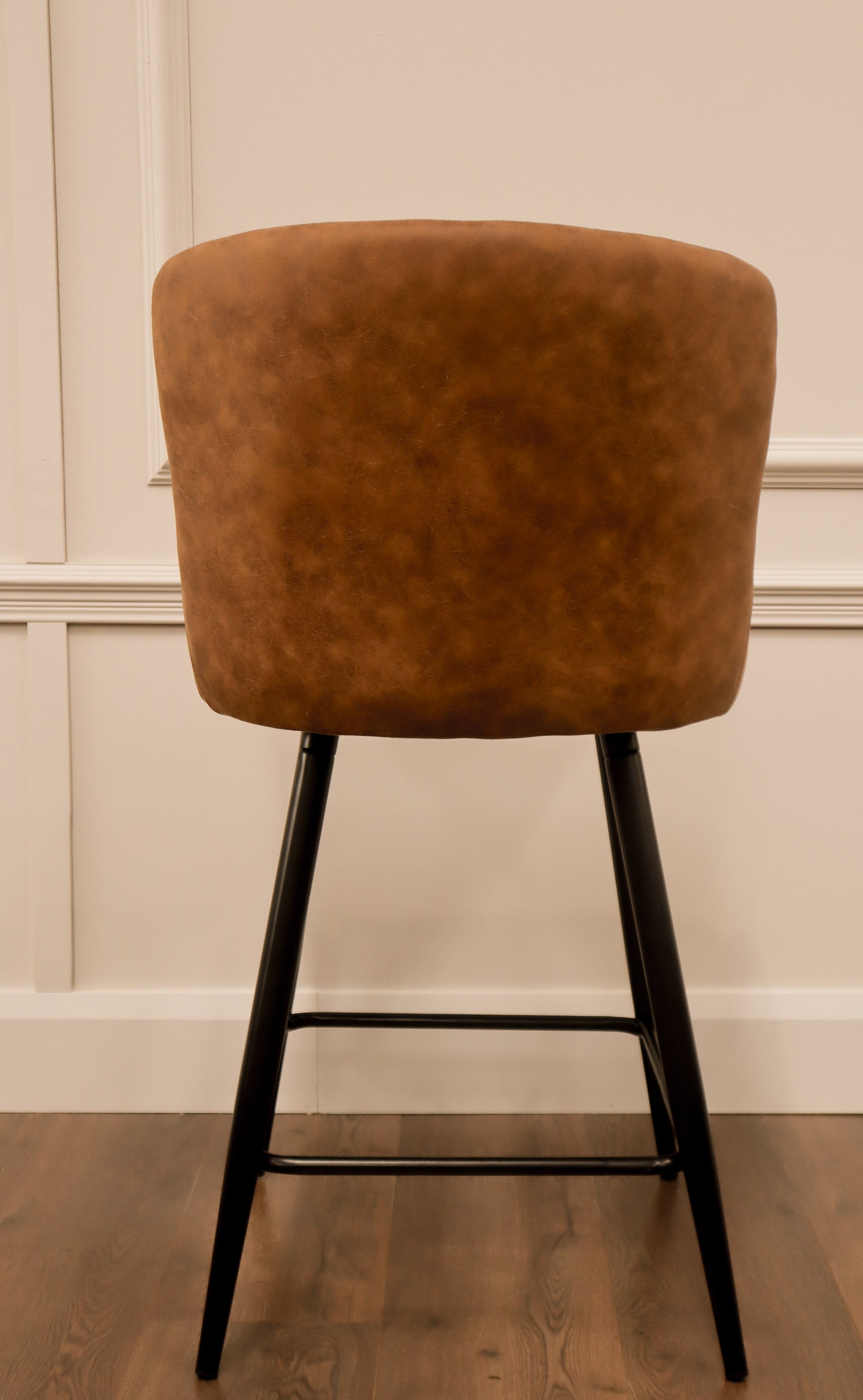Diamond Bar Stool - Tan Suede