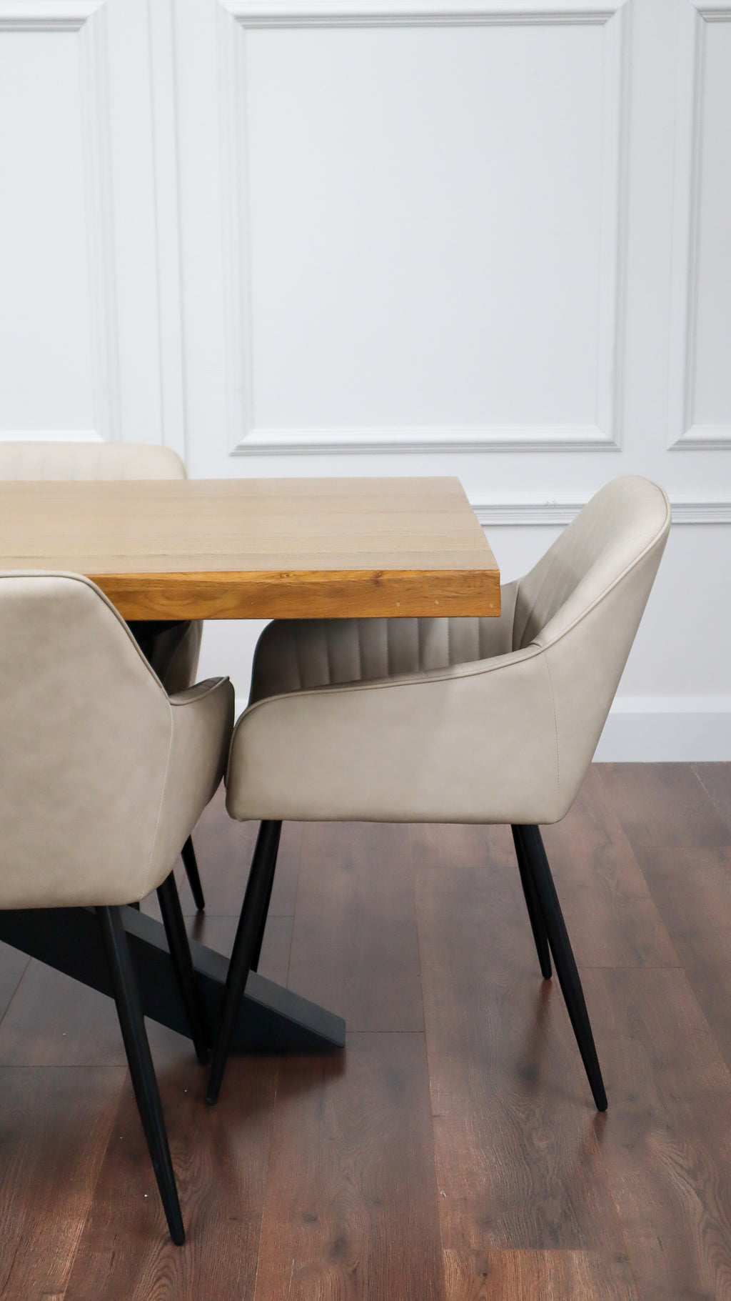 Richmond 2.1m Table + 6 EZ Taupe  Chairs