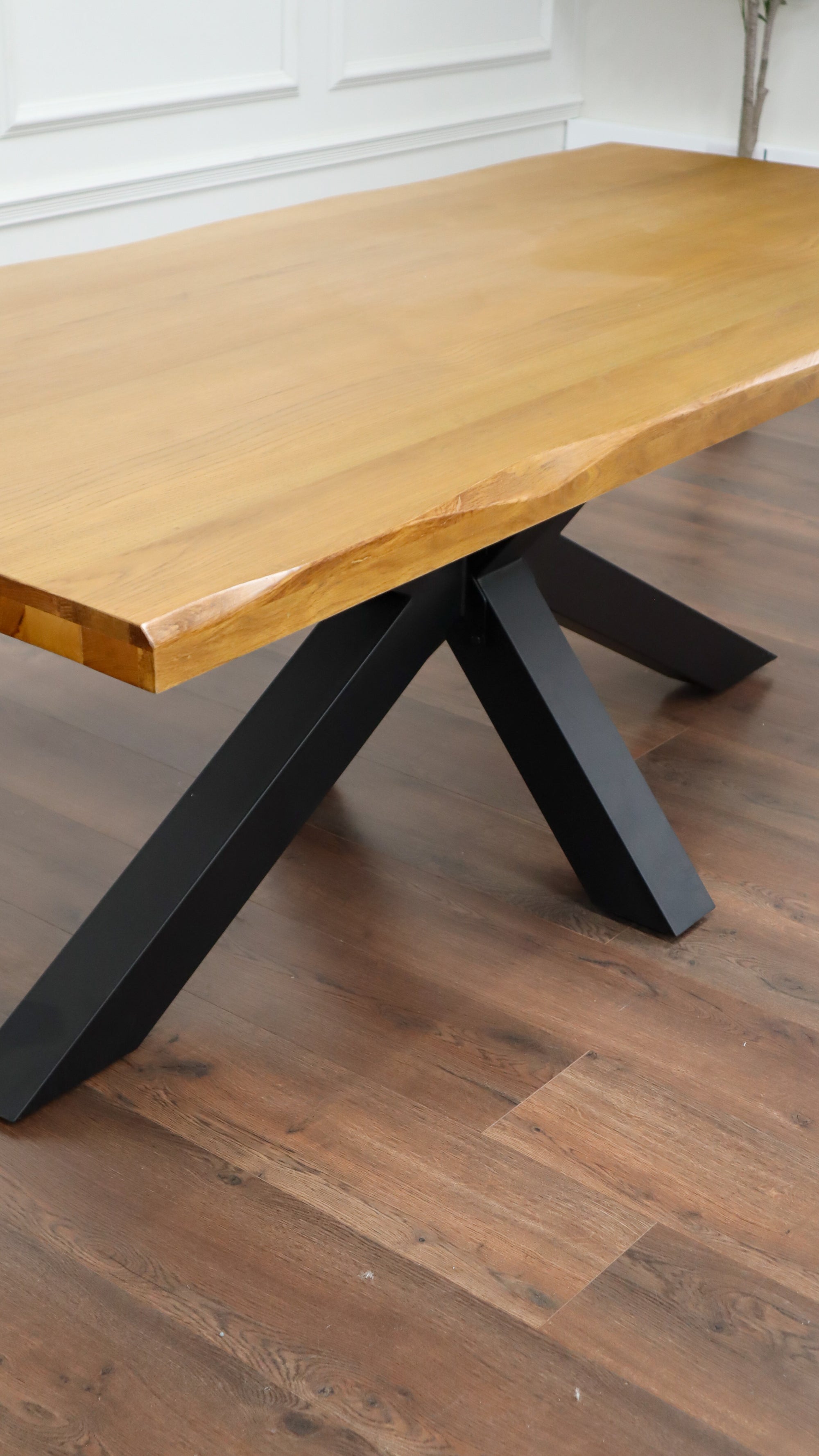 Richmond 2.1m Table + 6 EZ Tan Suede Chairs