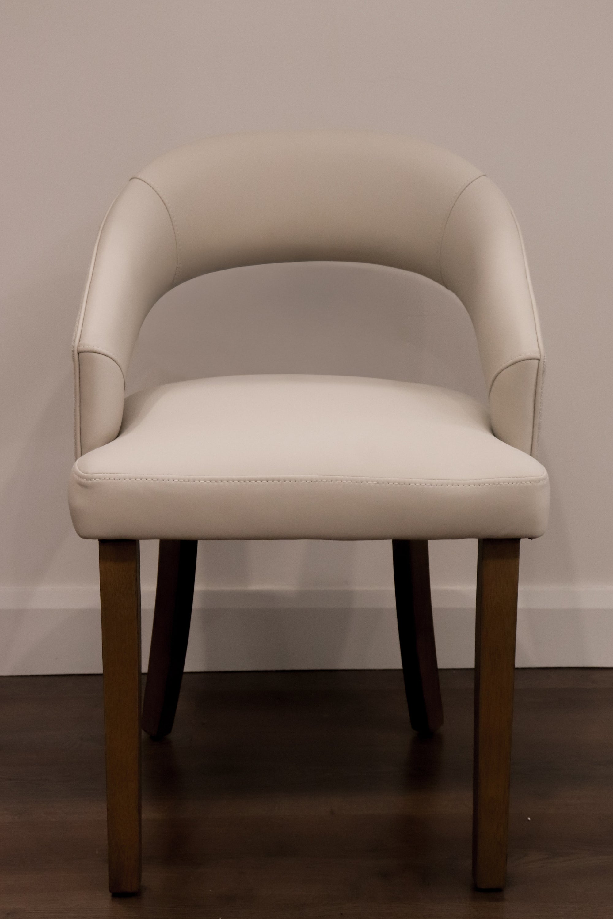 Willow Dining Chair - Linen Neutral Fabric/ Taupe Leather