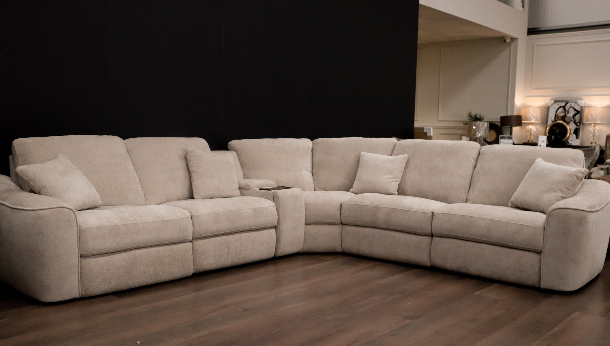 Grand Haven Power Corner - Chenille Stone Beige