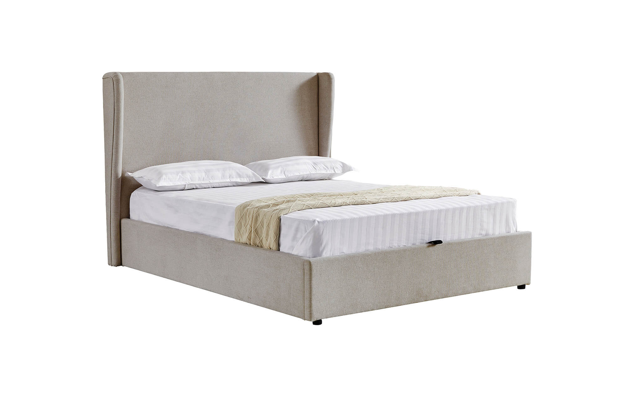 Marbella Super King  OTTOMAN BED FRAME - Greige