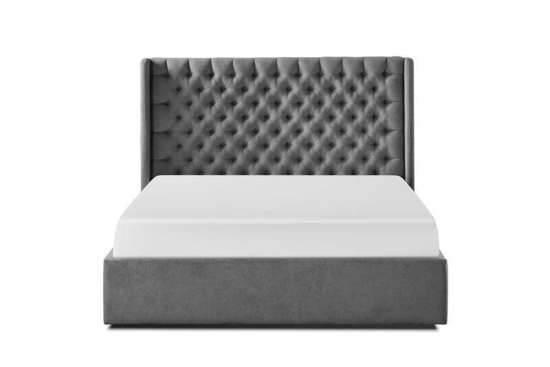 Colly Gas lift  Single Bed Frame - Grey Fabric