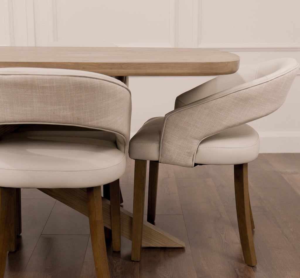 Ashley 1.8 m Table + 6 Willow Cream Chairs