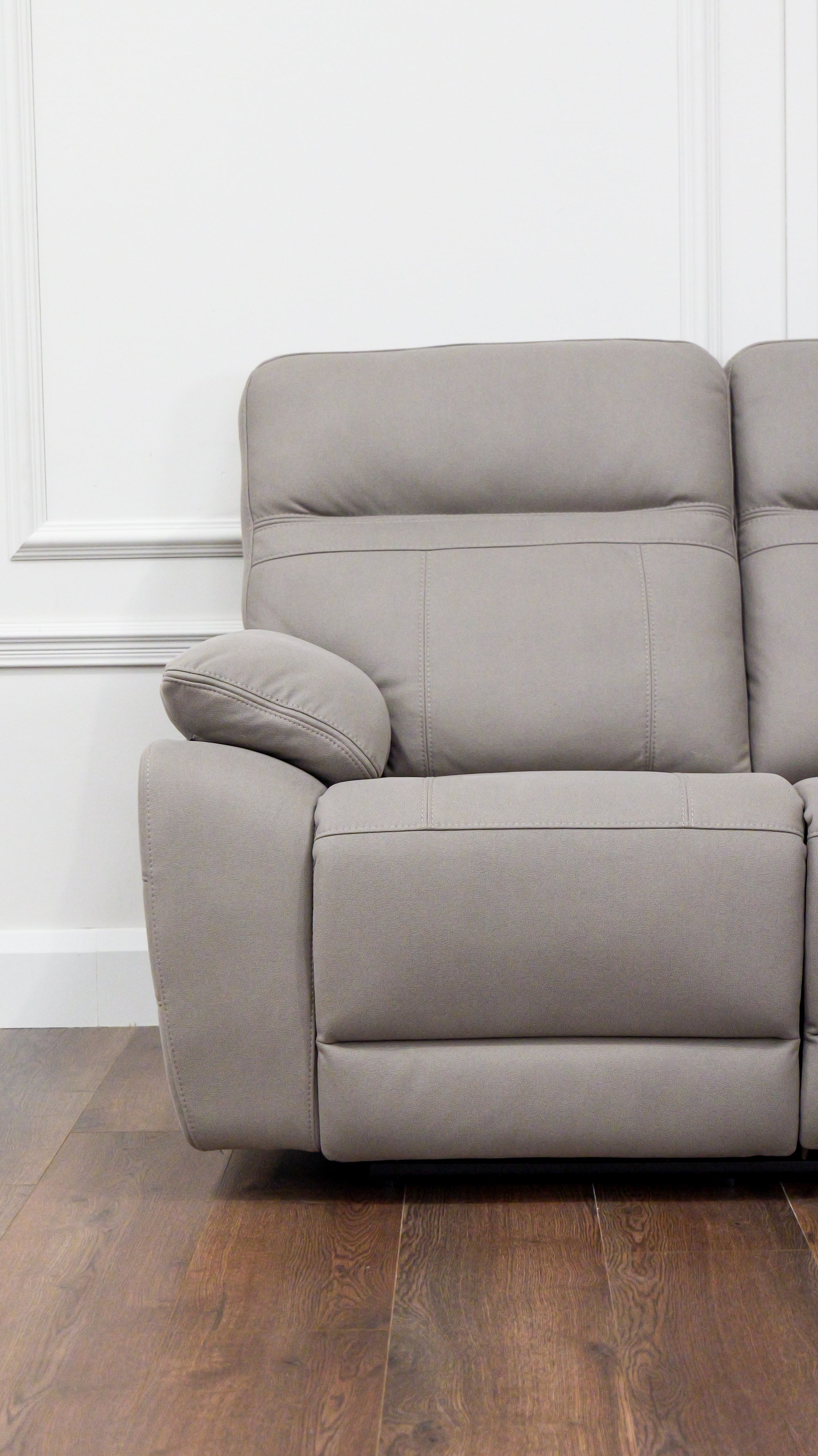 Jude 3 seater - Stone Microfibre Fabric