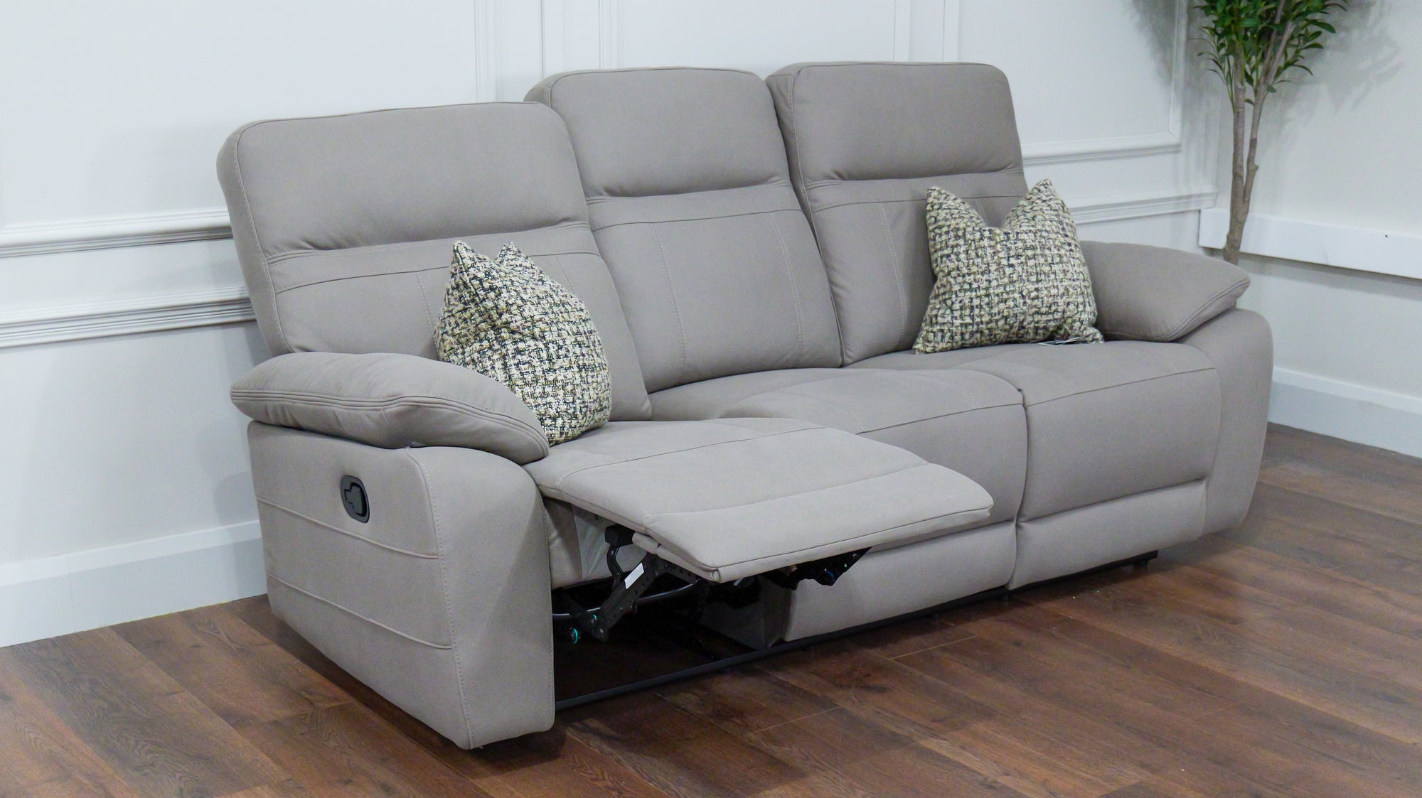 Jude 3 seater - Stone Microfibre Fabric