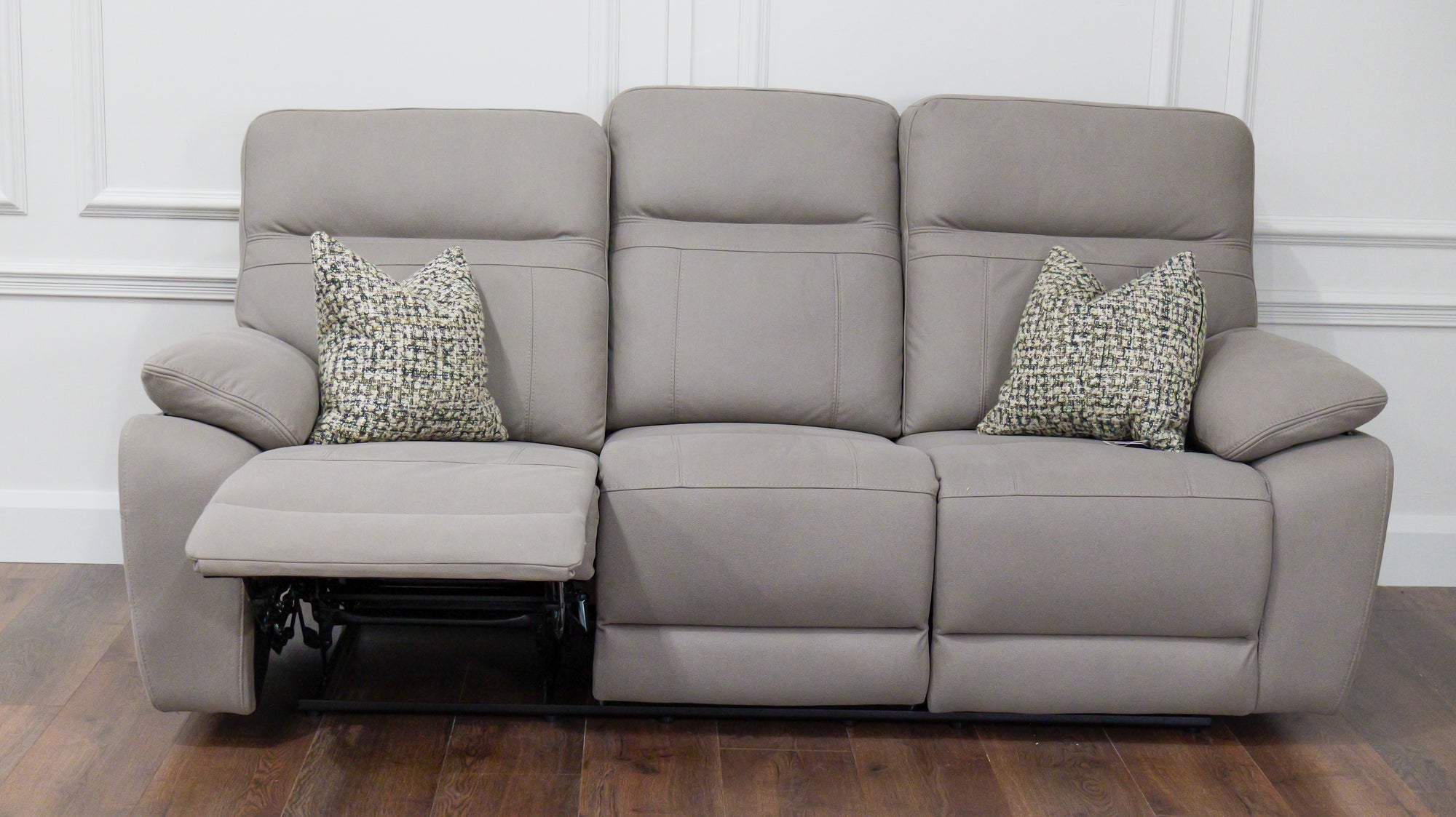 Jude 3 seater - Stone Microfibre Fabric