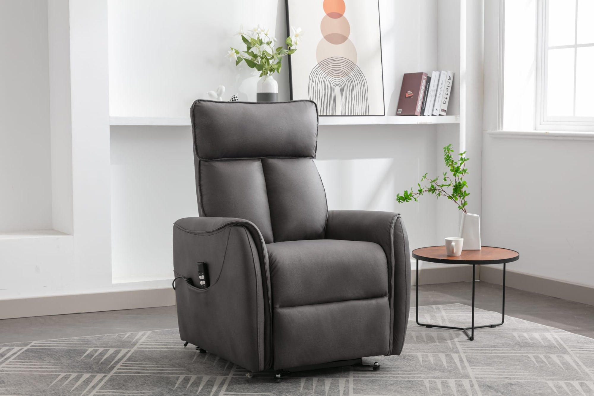 Zayn lift & tilt Dual Motor Armchair - Grey