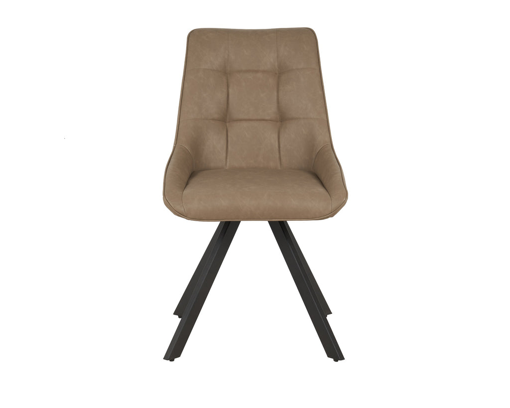 Pedro Dining Chair - Dark Taupe Suede