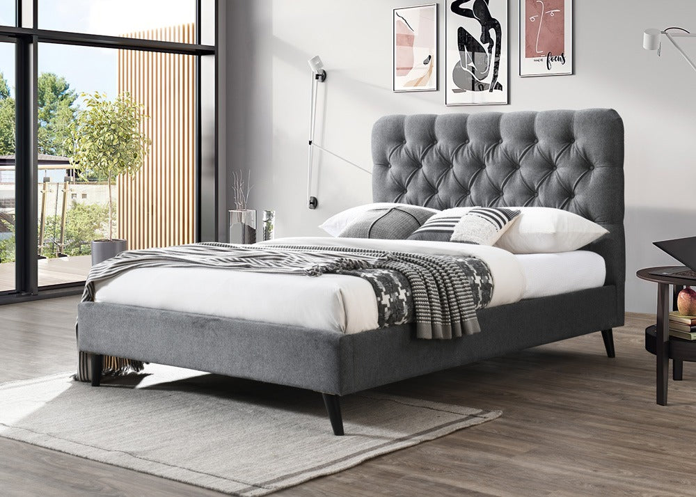 Pene Bed Double - Dark Grey