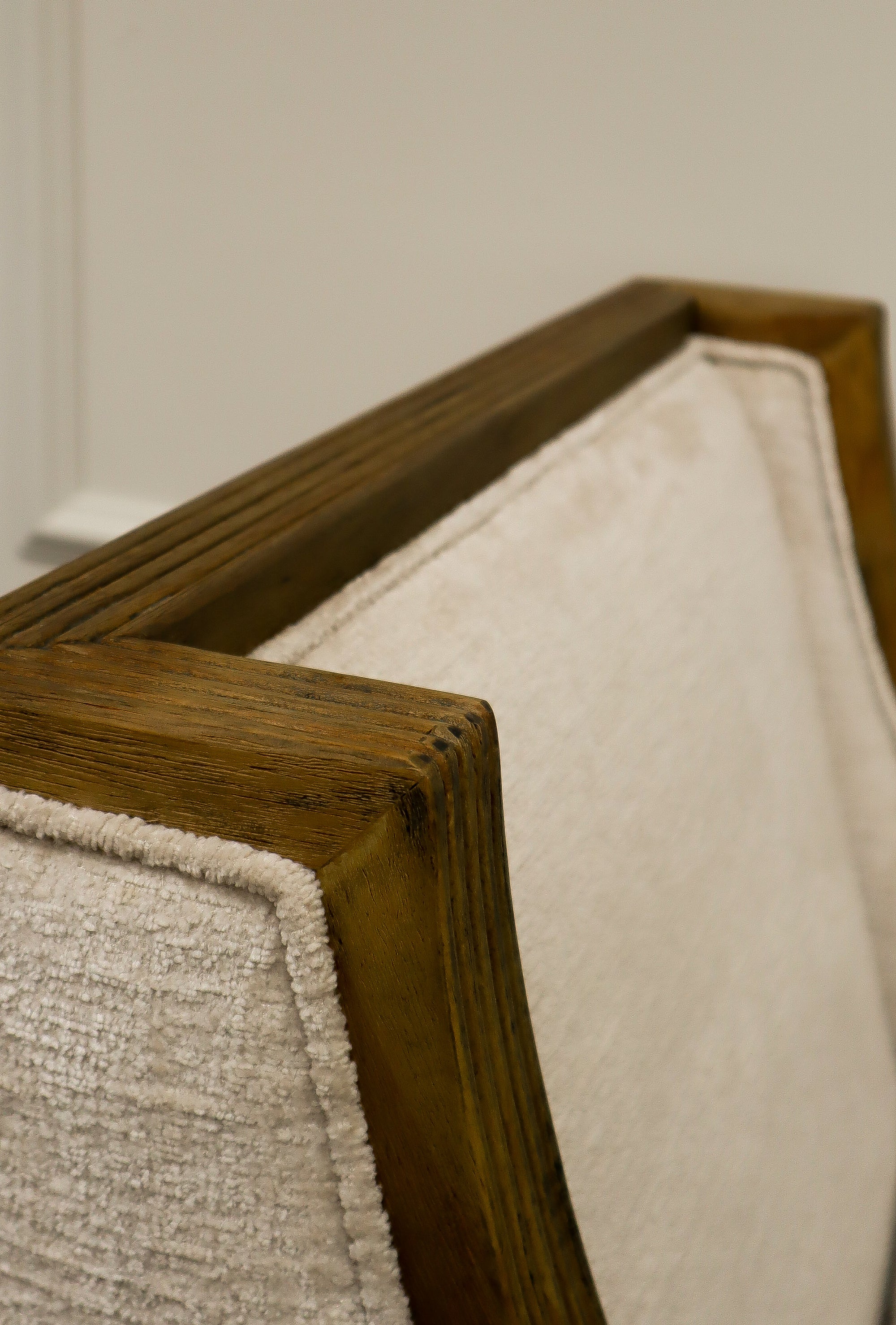 Accent Chair + Footstool - Oatmeal Linen